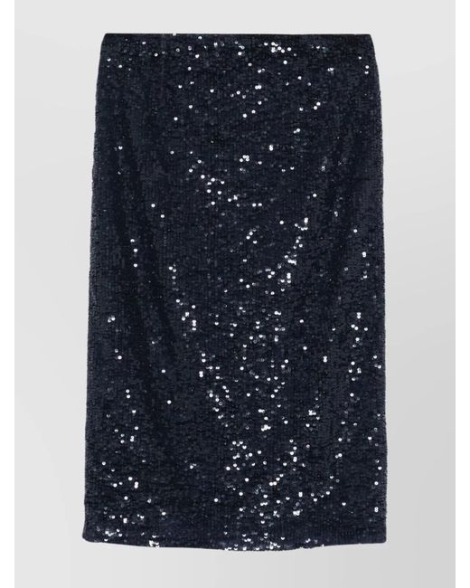 P.A.R.O.S.H. Blue Fitted Skirt