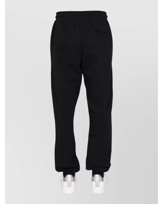 Marcelo Burlon Black Cotton Track Pants for men