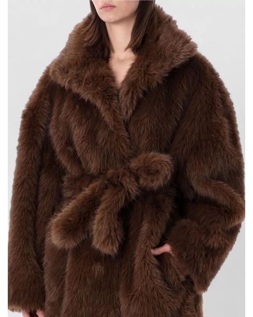 Frankie Shop Brown Ravello Wrap Coat