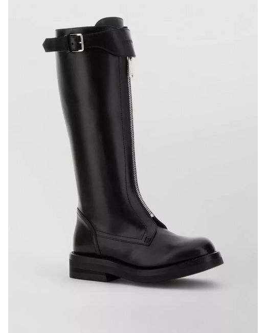 McQueen Black Leather Boots
