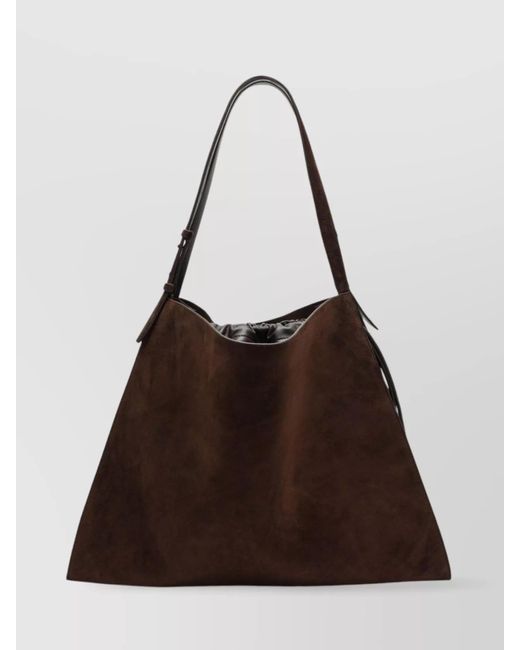 Christian Louboutin Brown Adjustable Strap Suede Tote Bag