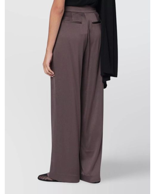 Jonathan Simkhai Brown Kyra Satin Trousers