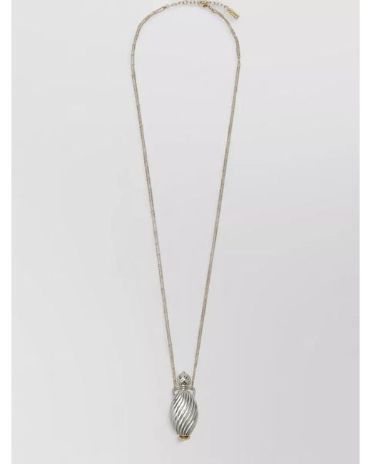 Chloé White Layered Mixed Metal Modern Statement Necklace