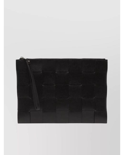 Bottega Veneta Black Leather Clutch Bag for men