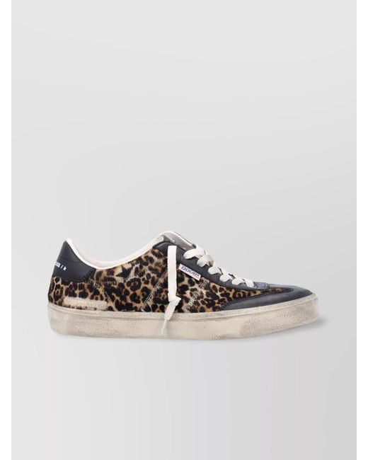 Golden Goose Deluxe Brand Brown Leopard Soul-Star Distressed Sneakers for men