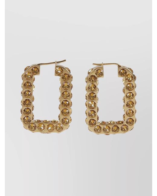 AMINA MUADDI Metallic Crystal-Embellished Hoop Earrings