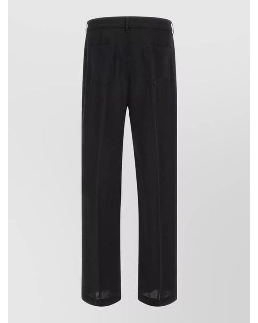 Rick Owens Black Geth Straight Denim Jeans Belt Loops Back Pocket for men