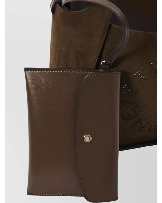 Stella McCartney Brown Alter Suede Vegan Fabric Tote Bag