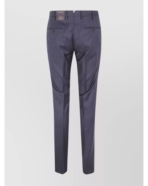 Incotex Blue Virgin Wool Slim-Fit Straight-Leg Trousers for men