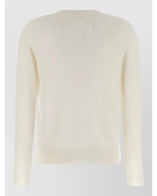 P.A.R.O.S.H. Natural Linfa26 V Neck Long Sleeve Sweater