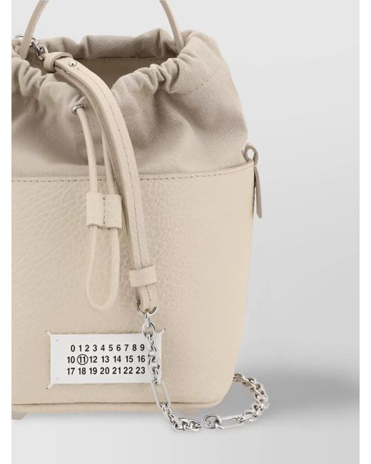 Maison Margiela Natural 5Ac Leather Bucket Bag