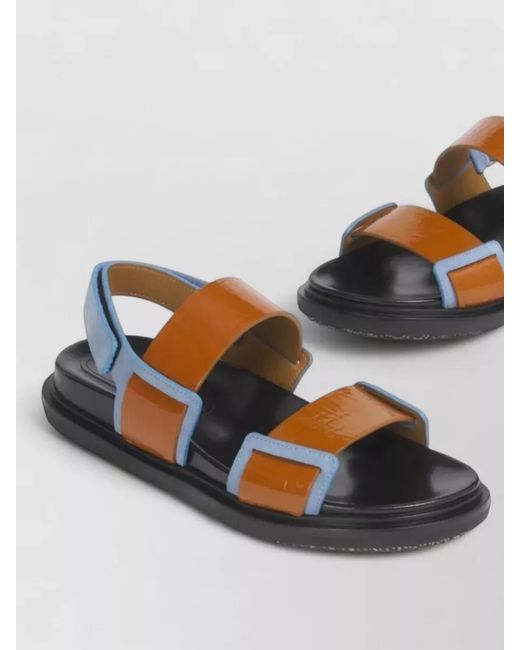Marni Multicolor Leather Double-Strap Sandals