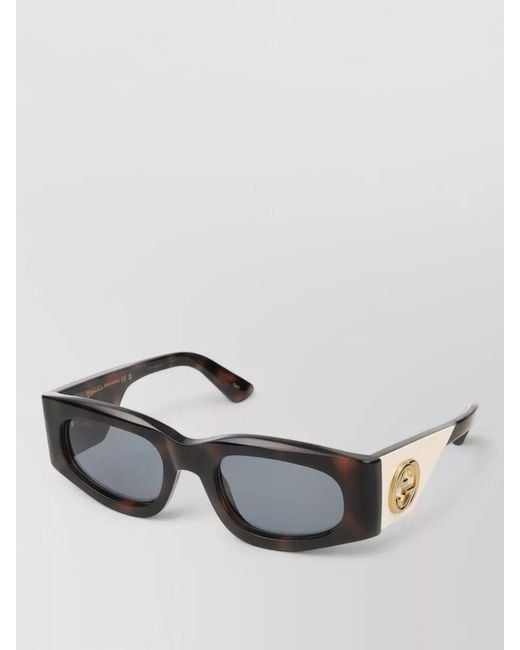 Gucci Metallic Sunglasses Gg1664S 003 Rectangular Frame