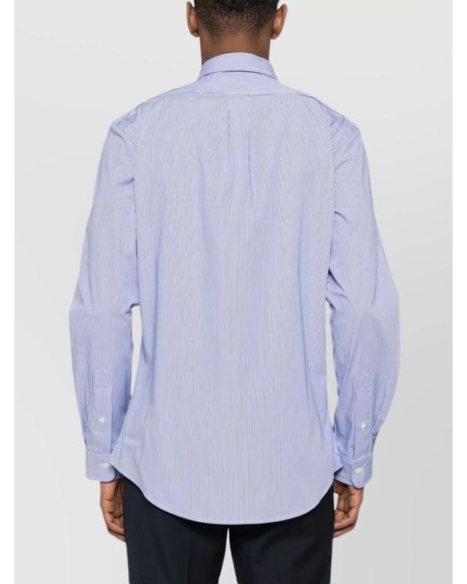 Ralph Lauren Blue Striped Long-Sleeve Shirt for men