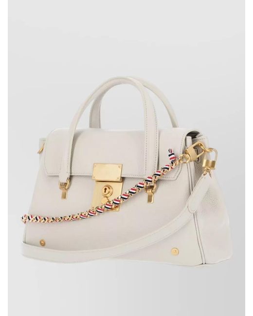 Thom Browne Natural Leather Shoulder Bag