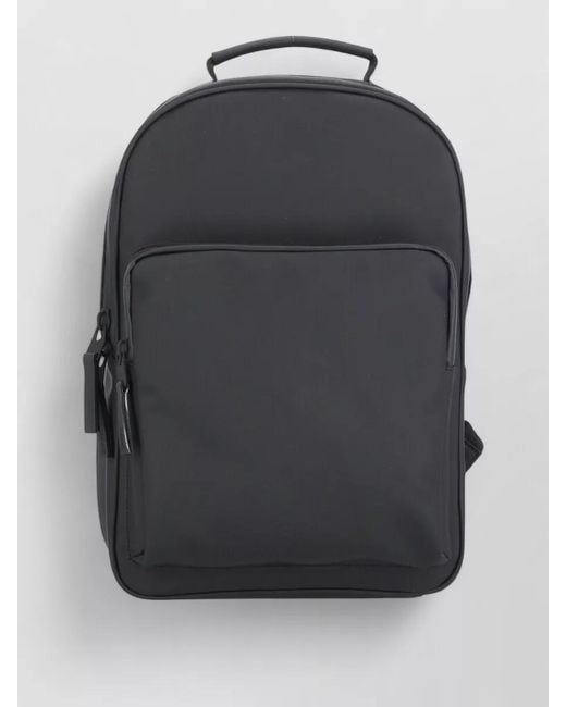 Rains Gray Urban Backpack Waterproof Fabric Adjustable Straps for men