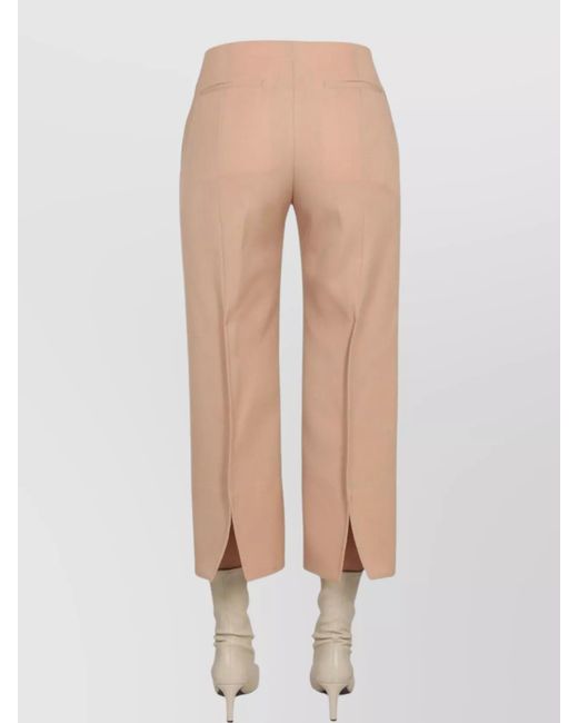 Jil Sander White Wool Cropped Trousers