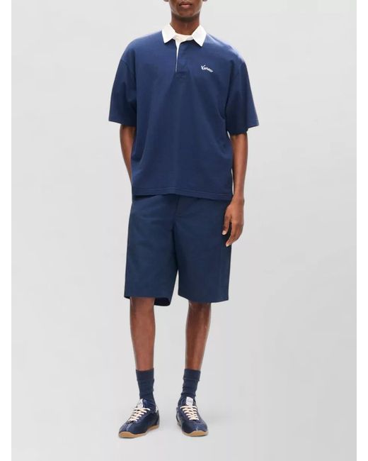 KENZO Blue Logo Polo Shirt Casual Regular Fit for men