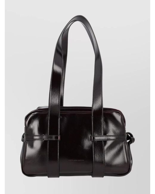 Dries Van Noten Black Leather Shoulder Bag