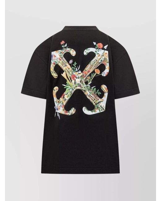 Off-White c/o Virgil Abloh Black Cotton Ribbed Crew-Neck Logo-Print T-Shirt