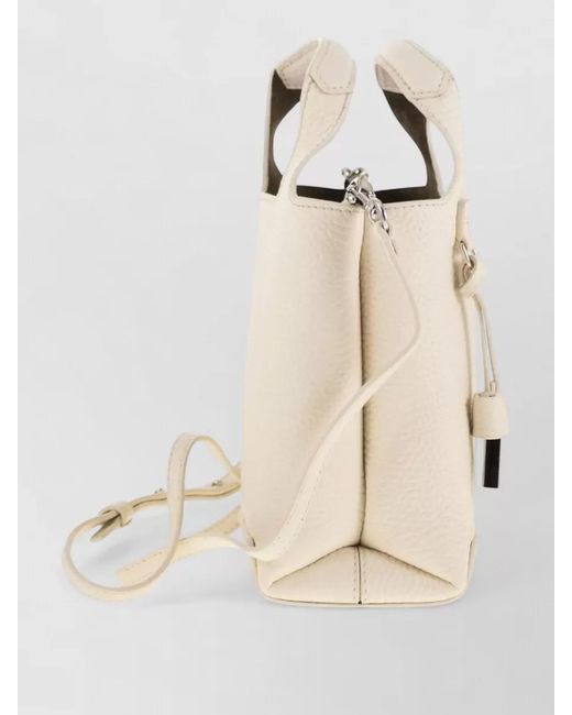 Hogan Natural Mini Grained Leather Tote Bag