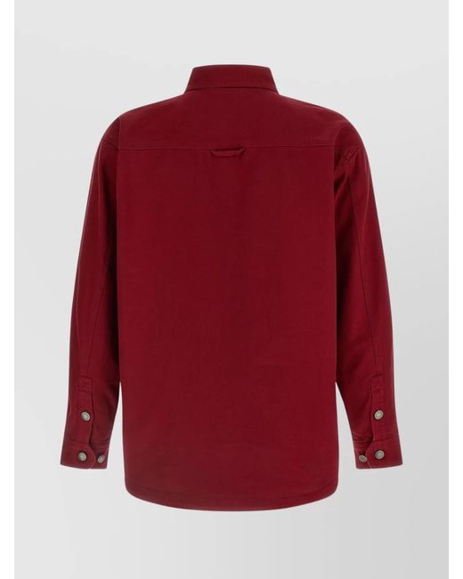 Carhartt Red Overshirt With Buttoned Cuffs And Pockets for men