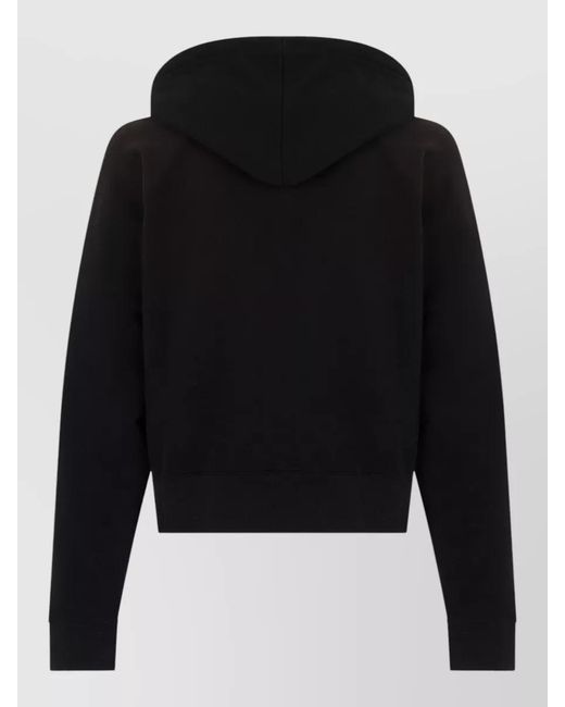 Loewe Black Cotton Hooded Top Casual Streetwear Style for men
