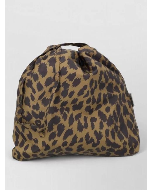 Aspesi Brown Leopard-Print Tote Bag