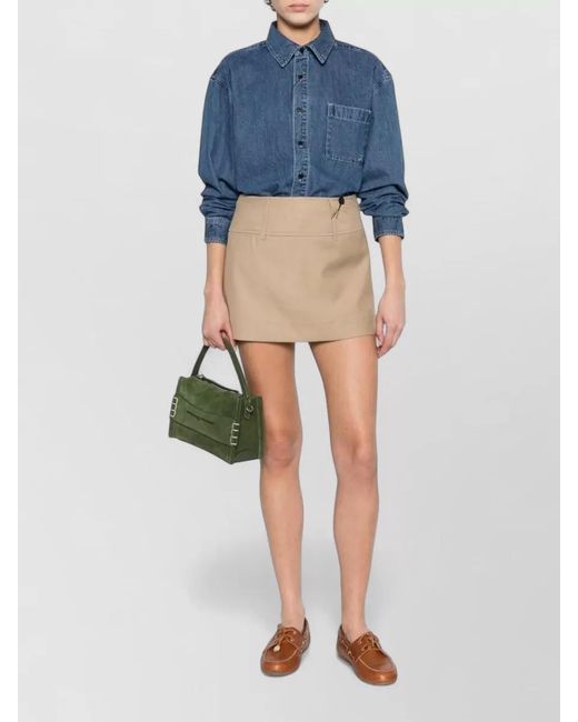 DUNST Blue Cotton Denim Shirt Long Sleeves Buttoned Cuffs