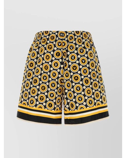 Valentino Garavani Metallic All-Over Print Mid-Length Bermuda Shorts for men