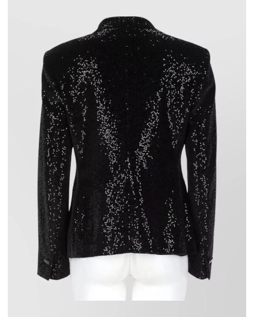 Tagliatore Black Sequined Blazer