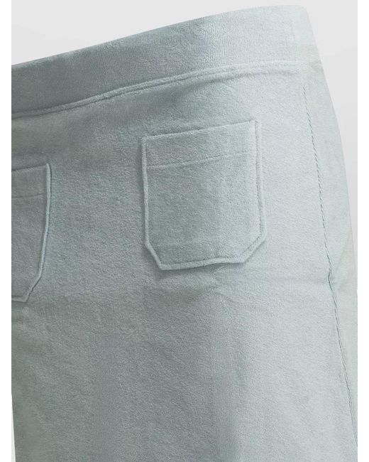 Ines De La Fressange Paris Blue Skirt Featuring Back Pockets Textured Fabric