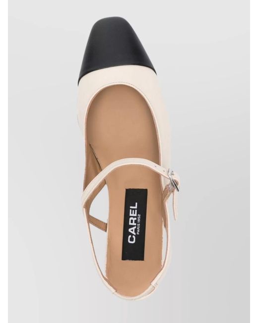 CAREL PARIS Multicolor Leather Two Tone Slingback Ballerina Shoes
