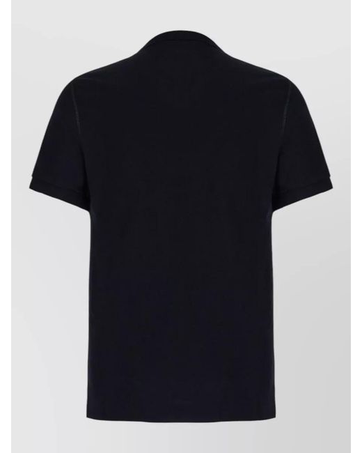 Dolce & Gabbana Black Piquet Shirt Featuring Polo Collar for men