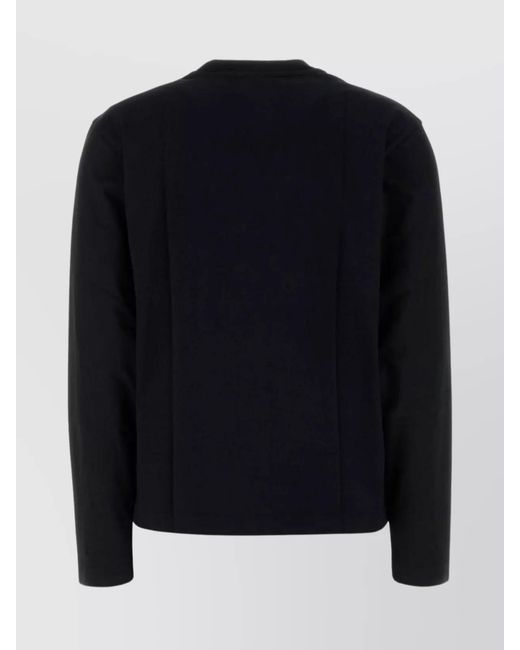 Jil Sander Black Cotton T-Shirt Set Long Sleeves