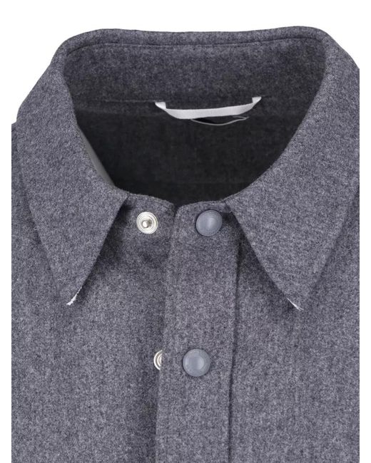 Thom Browne Blue Jacket Straight Cut Chest Pocket Striped Detail for men