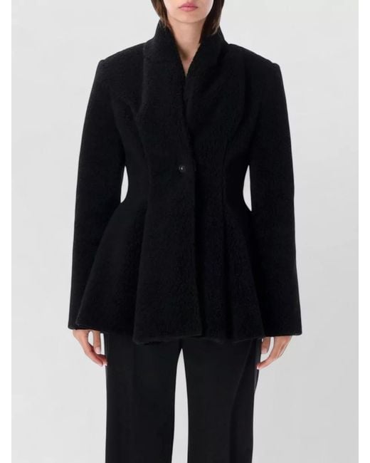 Stella McCartney Blue Plush Single-Breasted Coat