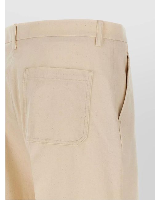 Valentino Garavani Natural Turn-Up Straight-Leg Trousers for men