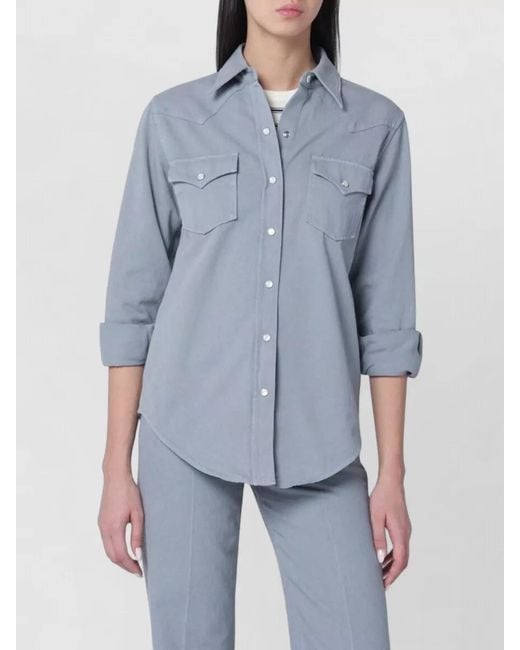 A.P.C. Blue Cotton Shirt
