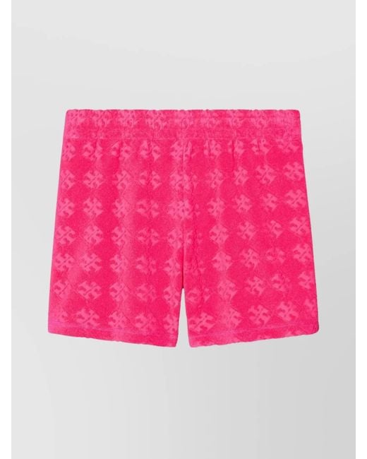Tory Burch Pink Printed Knee-Length Shorts