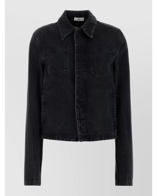 Rier Blue Denim Jacket Collared Design Front Pockets