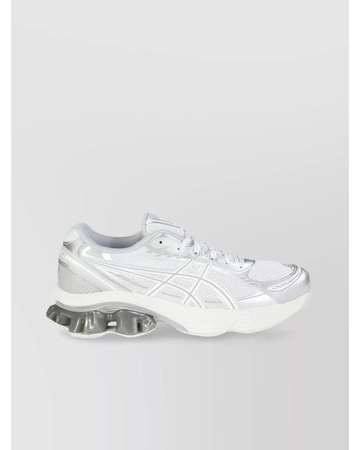 Asics White Mesh Low-Top Sneakers
