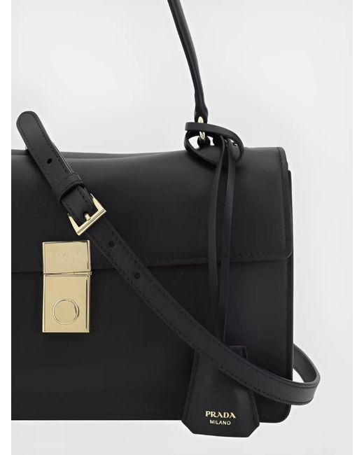 Prada Black Na Leather Shoulder Bag