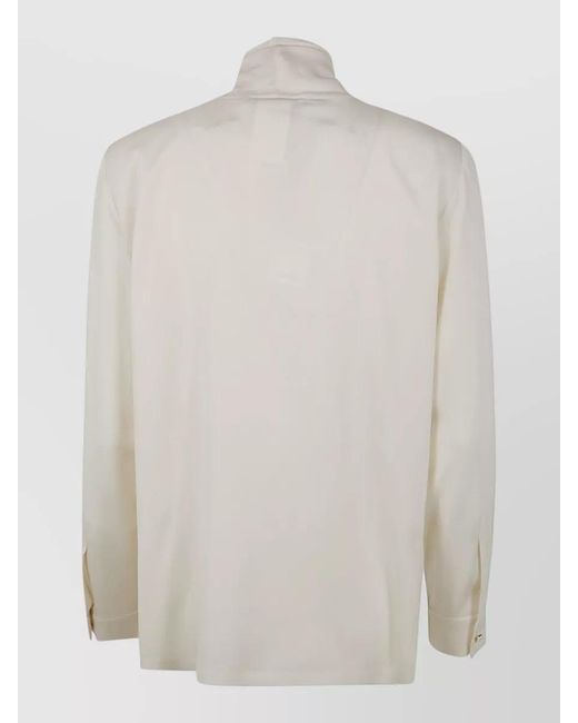 Max Mara White Silk Classic Shirt