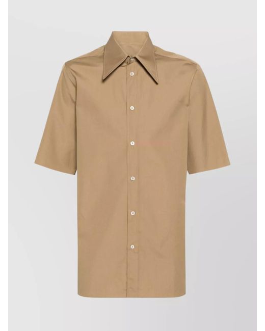 Maison Margiela Natural Collared Shirt Short Sleeves for men