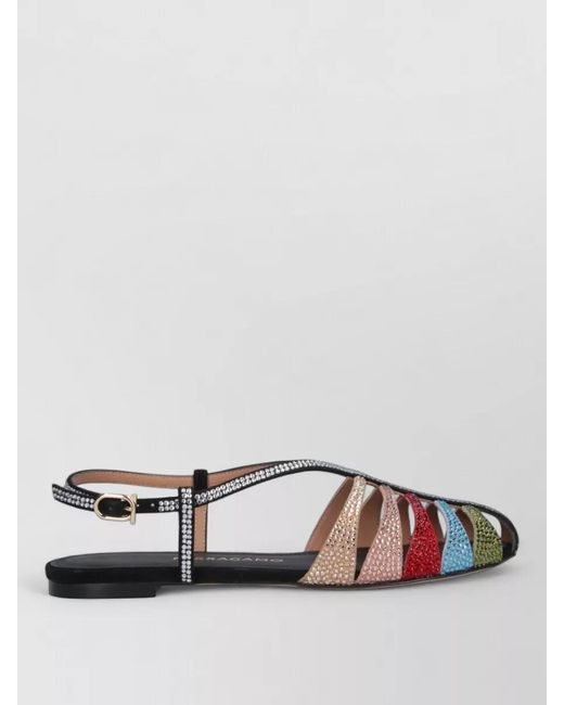 Ferragamo Multicolor Leather Sandals With Heel