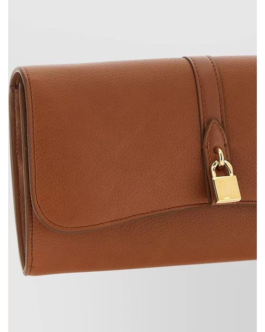 Stella McCartney Brown Ryder Wallet Chain Bag Detachable Strap