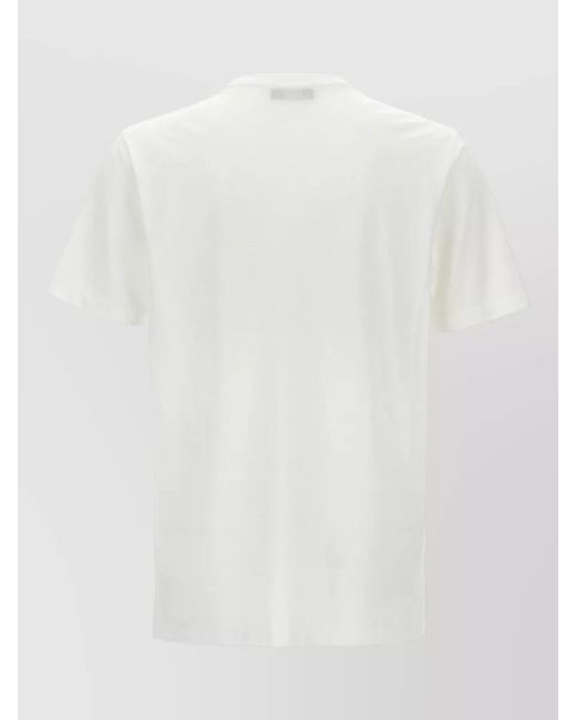 Zanone White Fine Cotton Crew Neck Short Sleeve Top for men