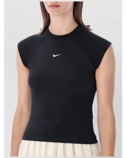 Nike Blue Ribbed Short-Sleeve Baby Tee