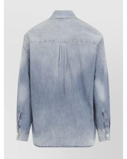 Our Legacy Blue Denim Oversized Shirt for men